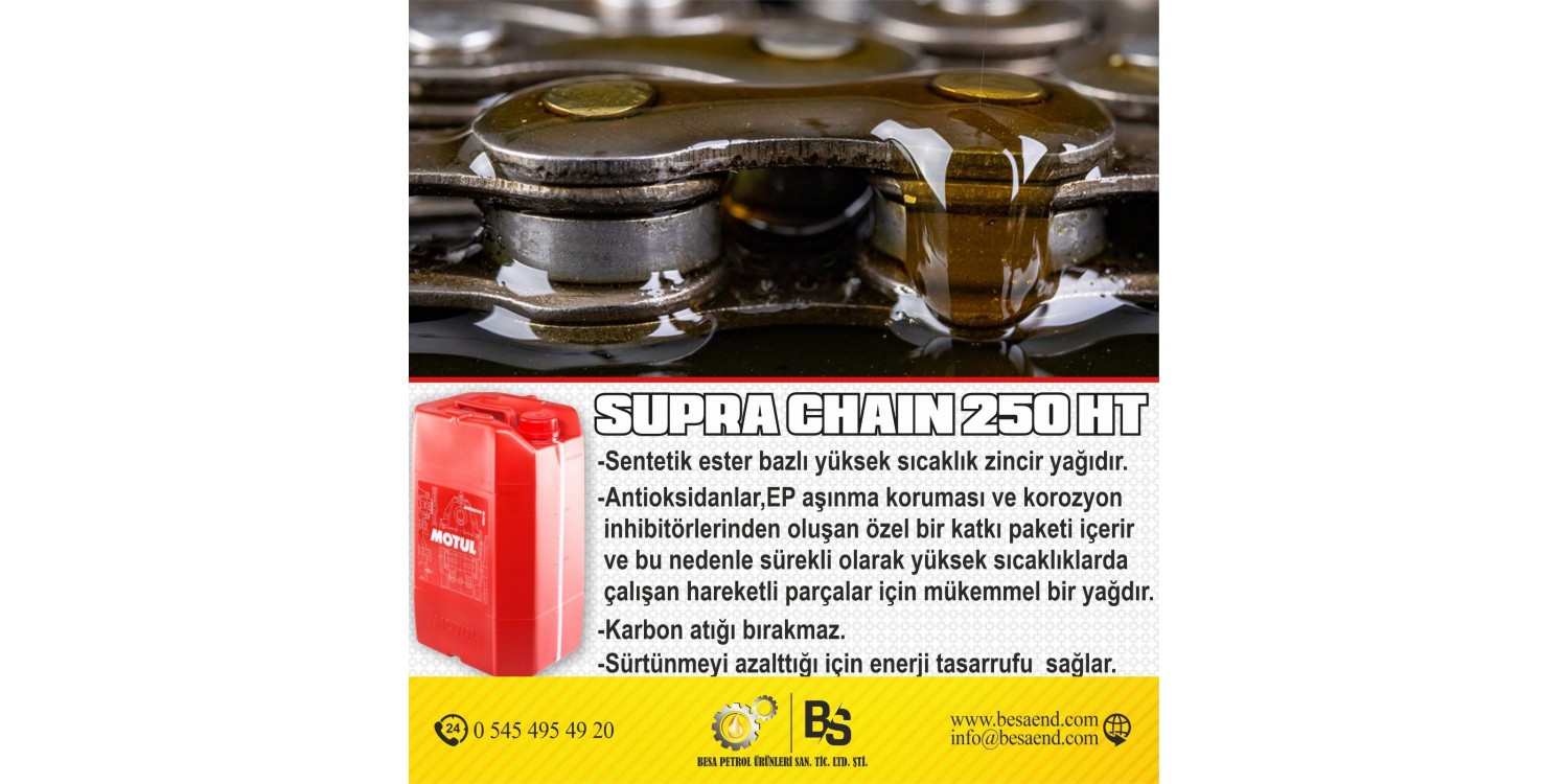 MOTUL SUPRACHAIN 250 HT (20 LT) YÜKSEK SICAKLIK ZİNCİR YAĞI